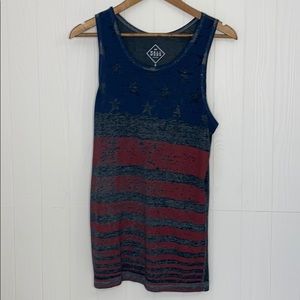 Well Worn Brand | Patriotic Tank Top Distressed